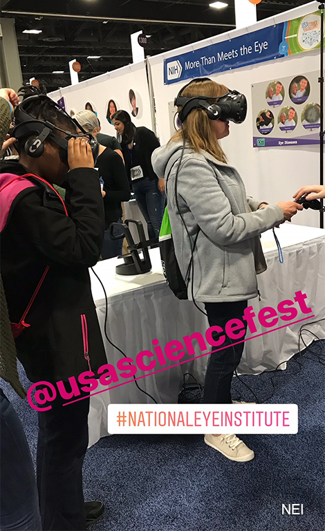 Two children using VR headsets